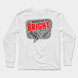 Positive Words, Positive Vibes, Quotes Long Sleeve T-Shirt